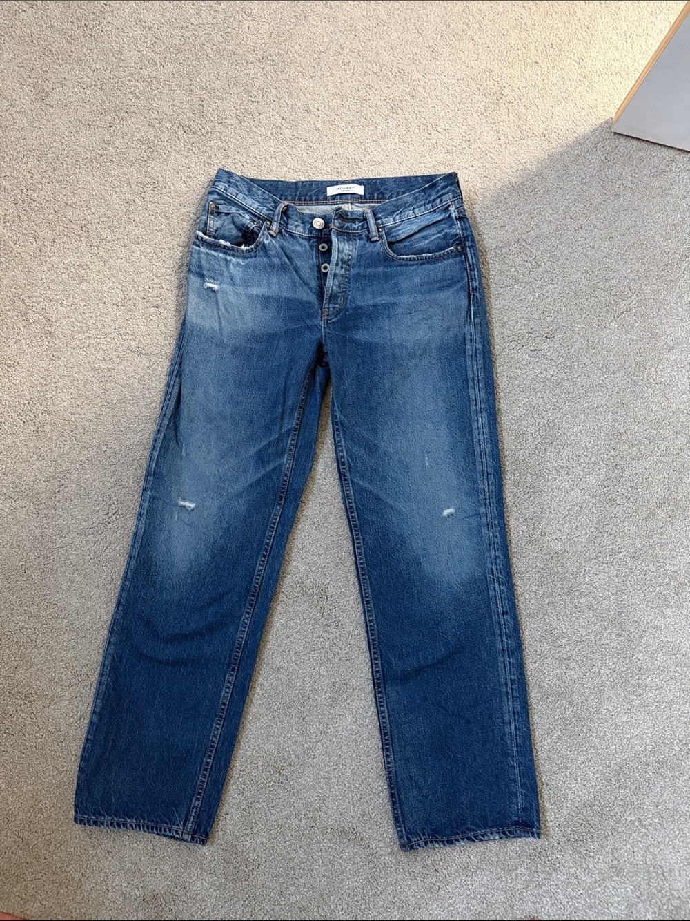 Moussy Women's Boyfriend Jeans - Faded Blue Wash